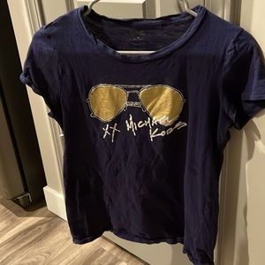 Michael Kors graphic tee shirt size M navy blue color